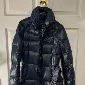 Add Down Shiny Black Puffer Jacket